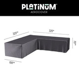 Loungesethoekset hoes in grijs, L-vorm maat 325 x 100 x 70 cm