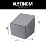 Platinum AeroCover loungestoelhoes hoge rug XL, grijze hoes met afmetingen