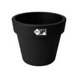 Elho top plantenpot 23 cm, zwart, brede bovenrand en diepe opening