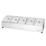 Cozze - Toppingstation met 5 bakjes en 5 deksels