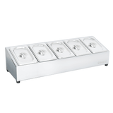 Cozze - Toppingstation met 5 bakjes en 5 deksels