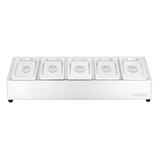 Cozze - Toppingstation met 5 bakjes en 5 deksels
