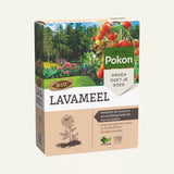 Pokon BIO lavameel verpakkingdoos, schuin vooraanzicht met LAVAMEEL-tekst