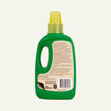 Pokon BIO bloeiende plantenvoeding 500 ml fles, achterzijde met barcode