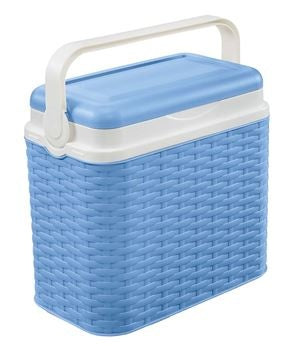 Koelbox 10ltr Rotan Lichtblauw