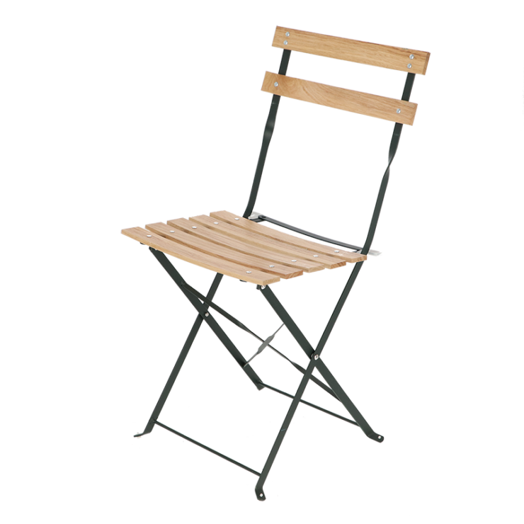 Bistrostoel metaal hout groen - Esschert design