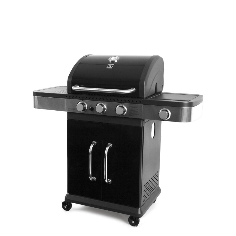 Garden Grill - PRESTIGE 3 + 1 Gasbarbecue zwart/RVS met zijbrander