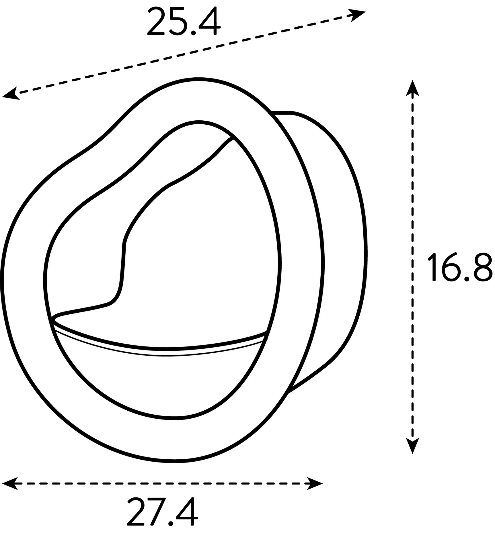Line-art pictogram van vogelvoederbak in bruin en wit