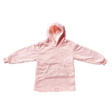 Roze oversized kinderhoodie met capuchon en lange mouwen
