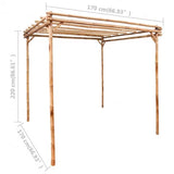 Pergola bamboe 170x170xh220cm