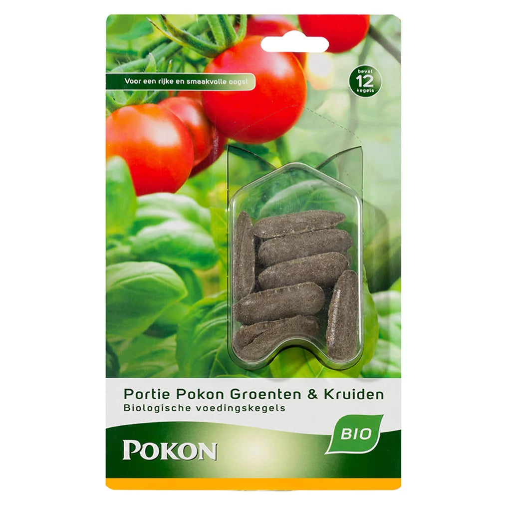 Pokon - BIO Groente & Kruiden Voedingskegels 12 stuks
