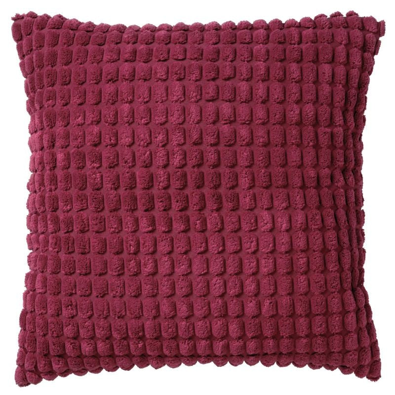 Sierkussen Rome 45x45 cm in bordeauxrood, met ruitmotief en opstaande rand