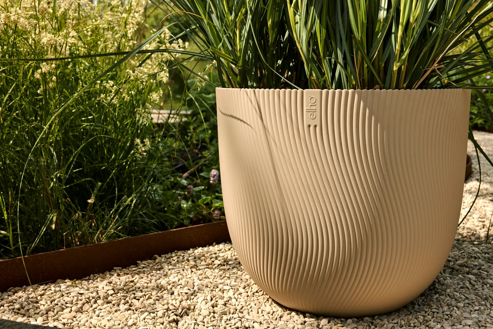 Elho - sereh rond 30cm paddenstoel beige