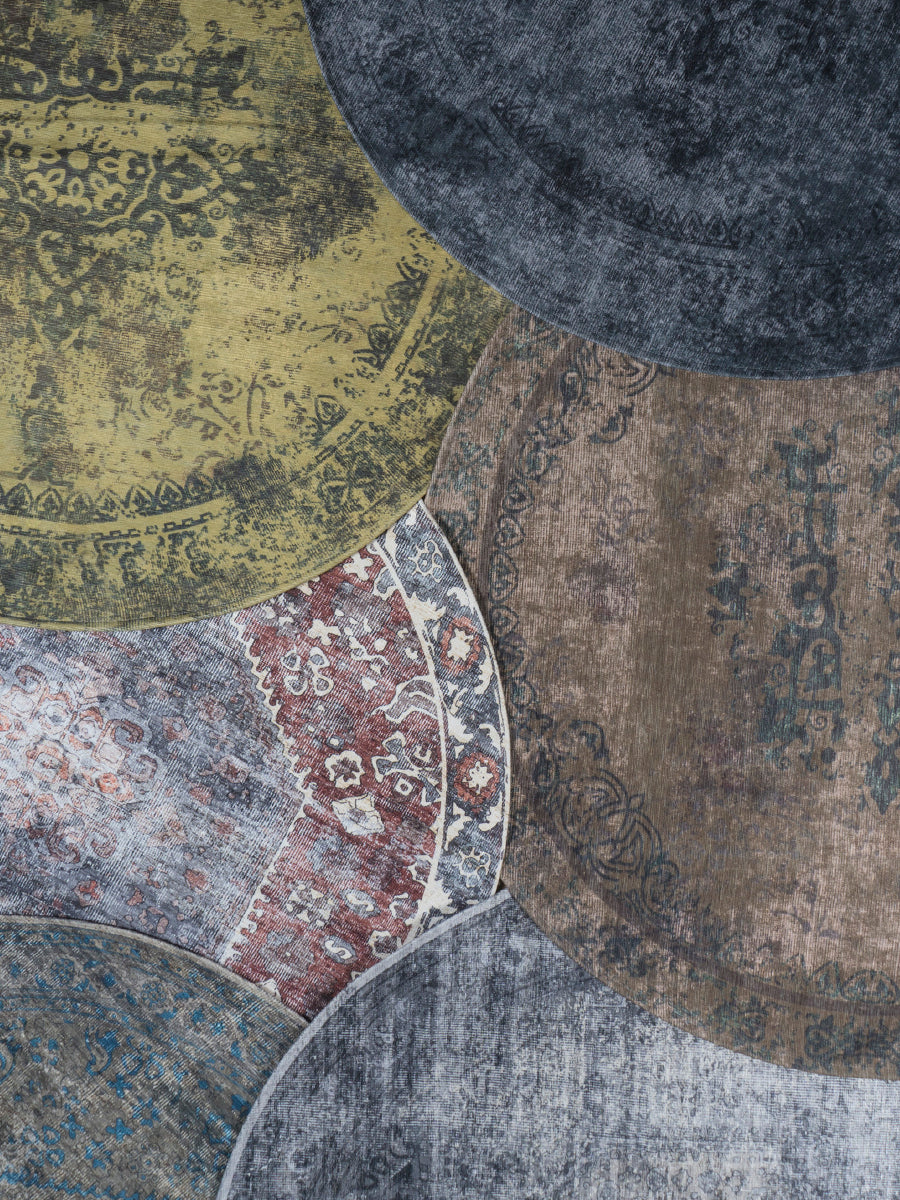 Vloerkleed Juud Rond Groen ø120 cm