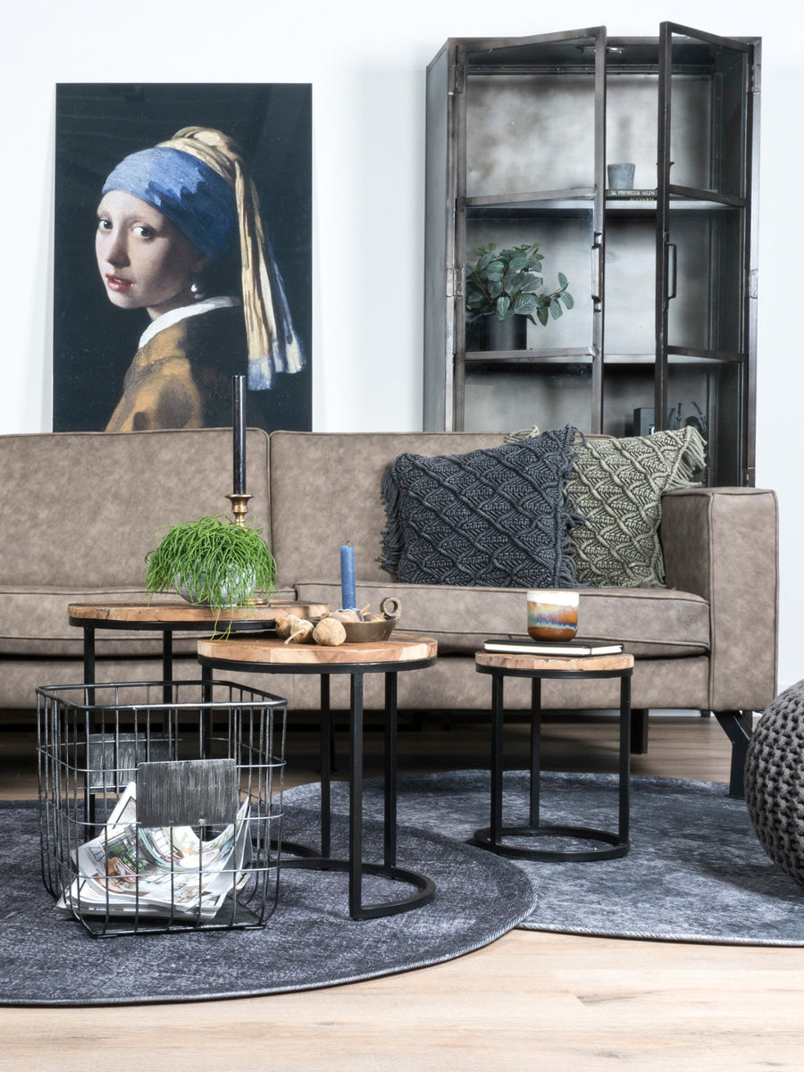 Vloerkleed Yves Rond Antraciet ø160 cm