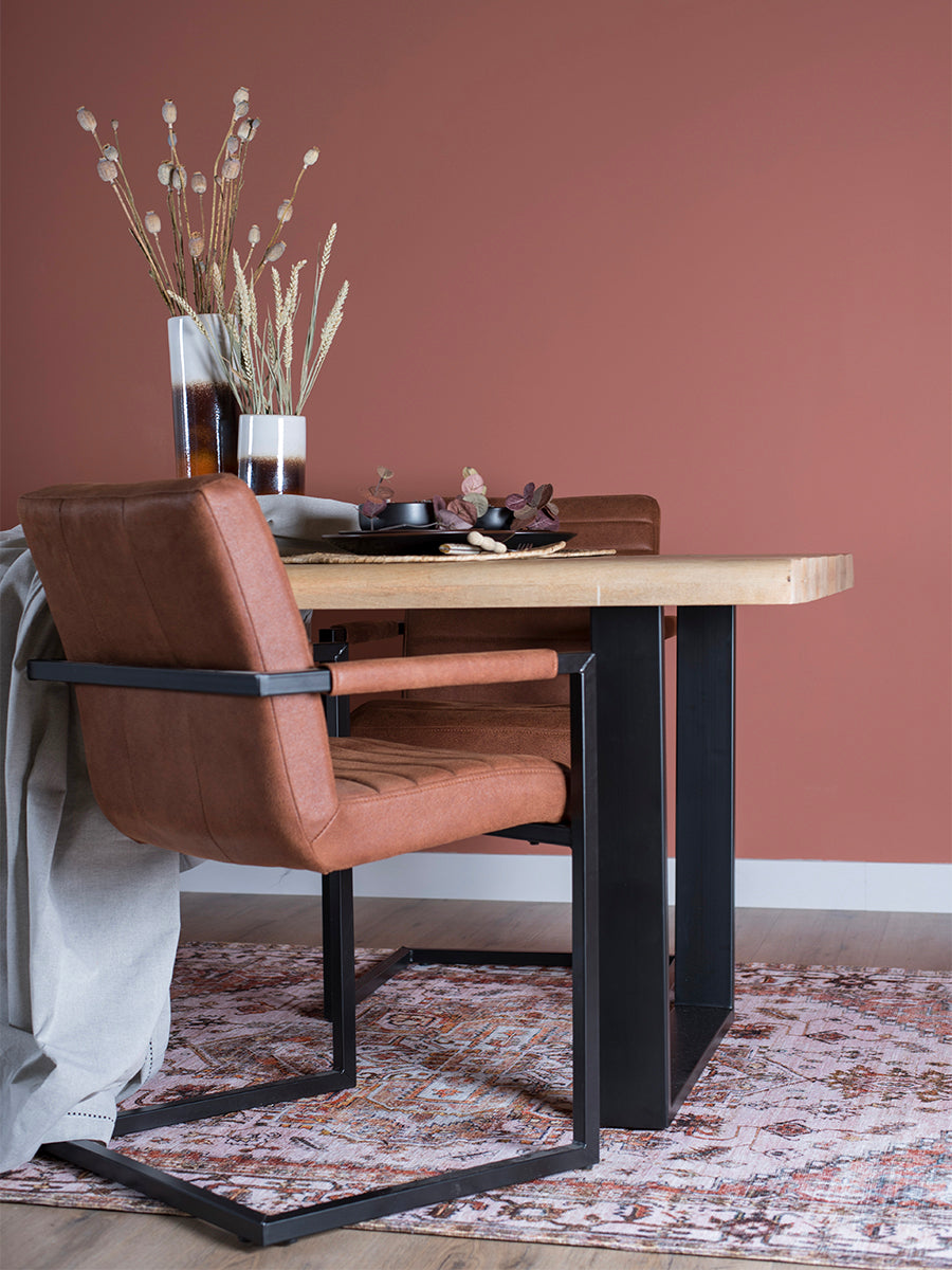 Vloerkleed Nora Bruin 200 x 290 cm