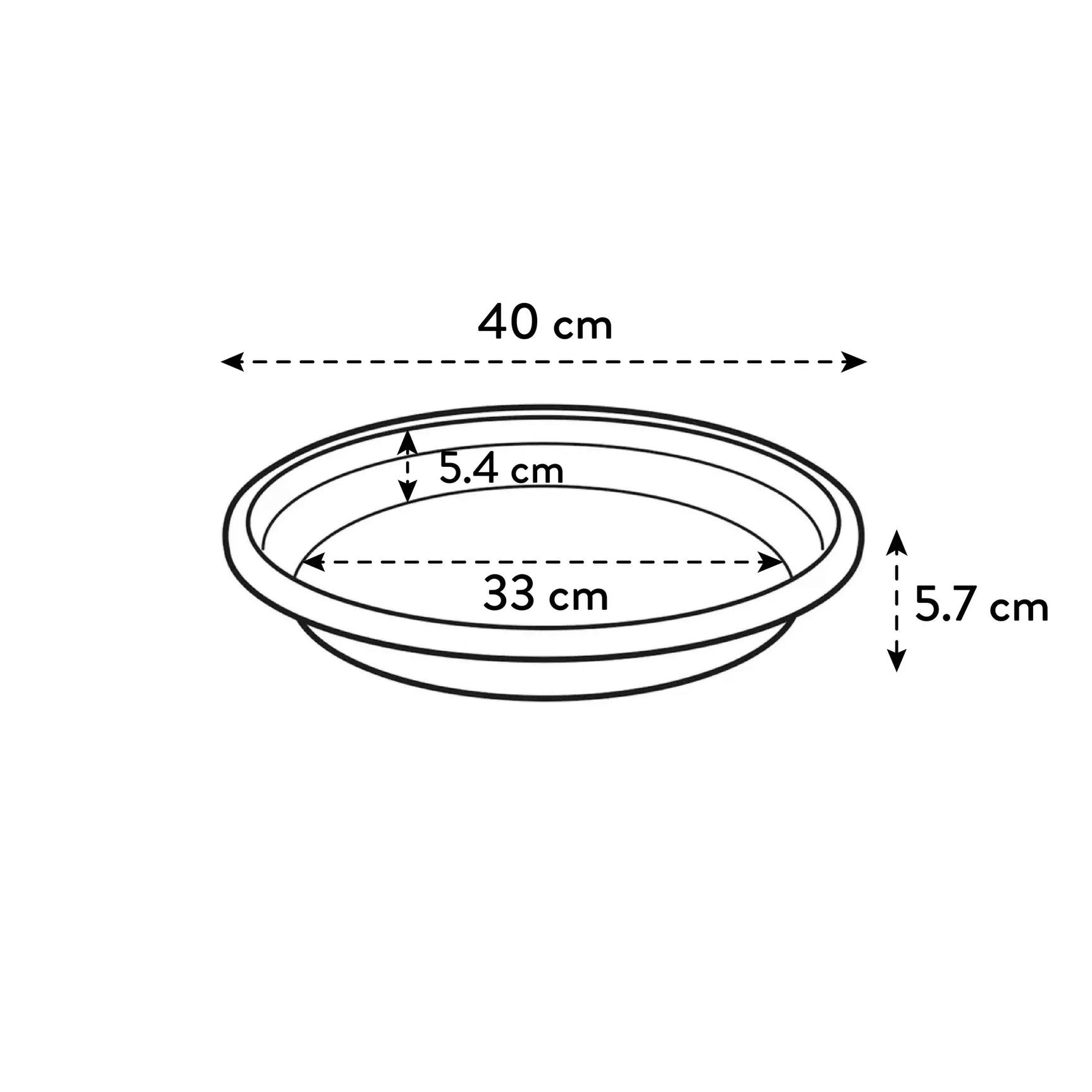 Elho - Schotel Rond Antraciet | 40