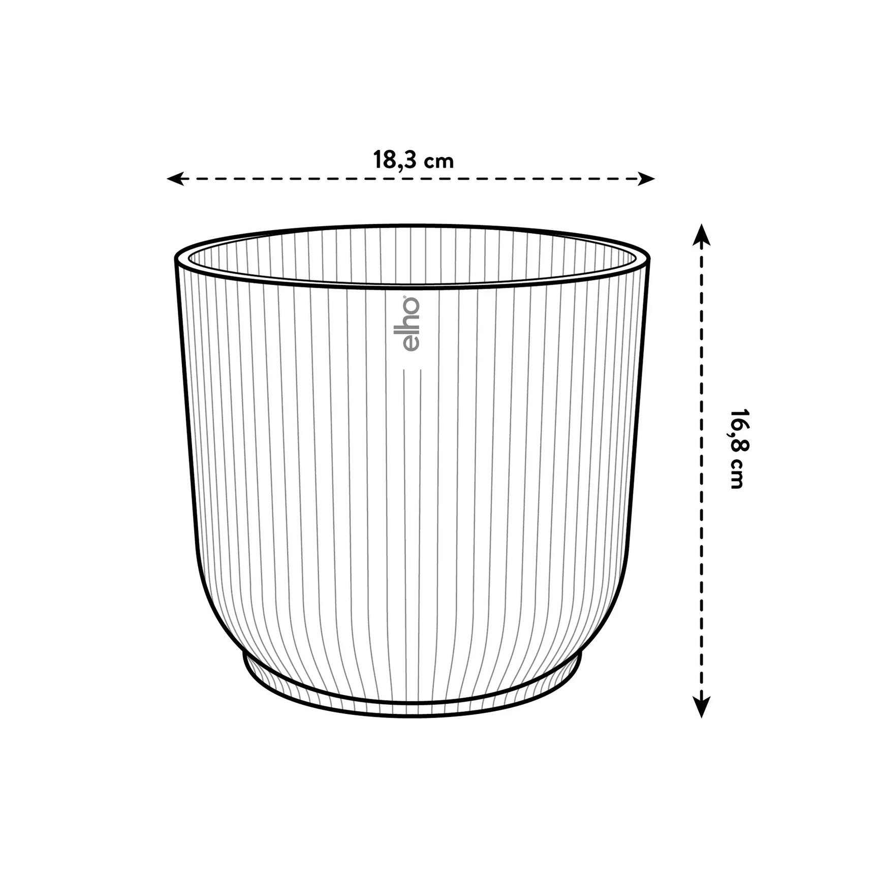 Elho - vibes fold rond 18cm varengroen