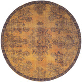 Vloerkleed Yves Rond Oker ø160 cm