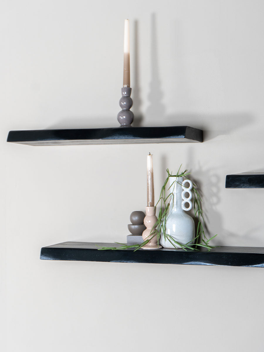 Wandplank Pure Zwart Mangohout 100 cm